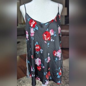 INC International Concepts Floral Camisole - Black and Red